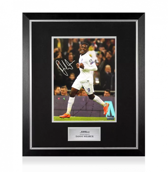 Danny Welbeck Signed England Photo In Premium Photo Frame: Goal vs Slovenia