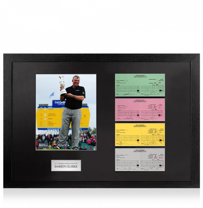 Darren Clarke 2011 Royal St George's Open Scorecards In Champion Golfer Of The Year Frame