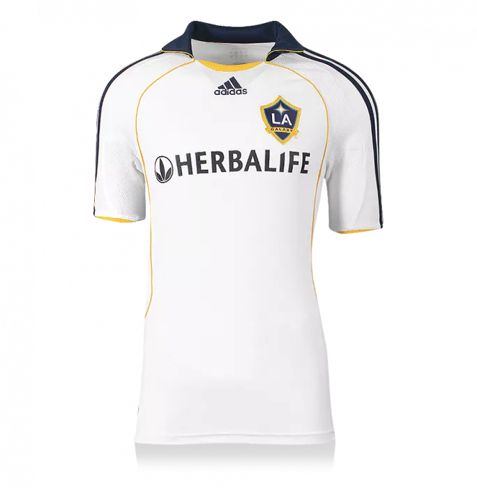 David Beckham Back Signed LA Galaxy 2008-09 Home Shirt In Hero Frame: Option 1