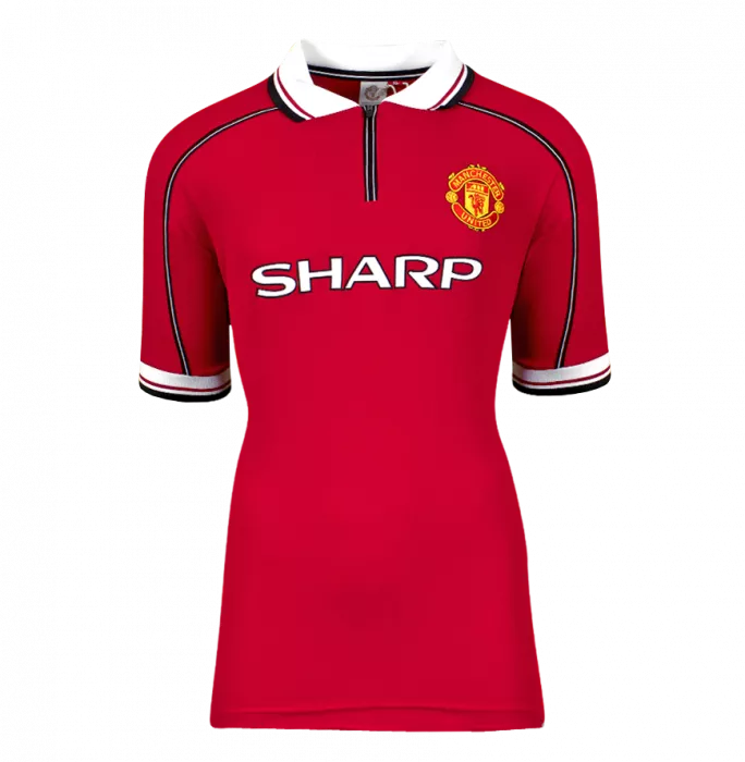 David Beckham Back Signed Manchester United 1999 Home Shirt With Fan Style Number In Hero Frame: Option 1