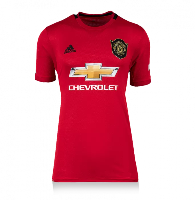 David Beckham Back Signed Modern Manchester United Home Shirt With Fan Style Numbers In Classic Frame