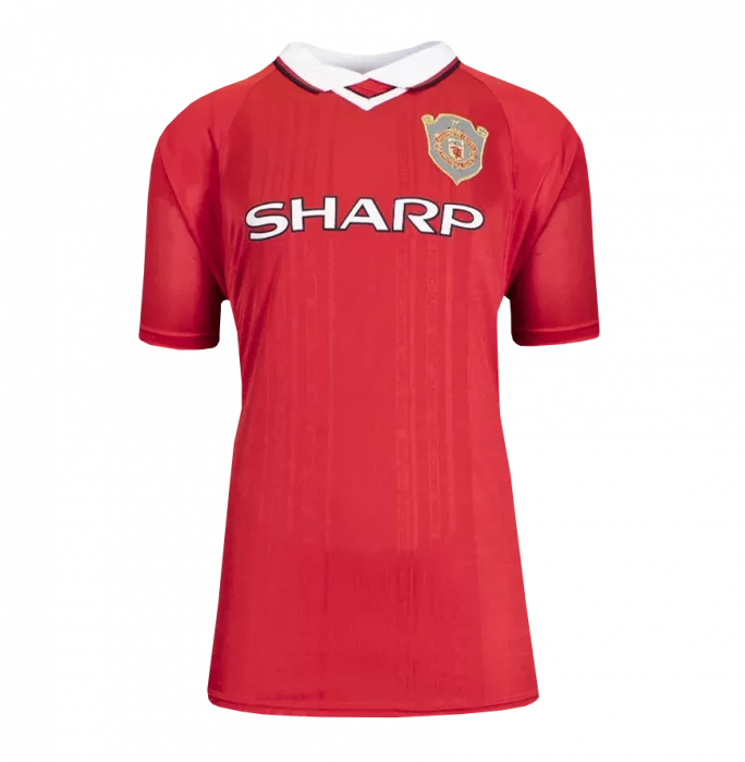 David Beckham Official UEFA Champions League Back Signed And Hero Framed Manchester United 1999 Home Shirt