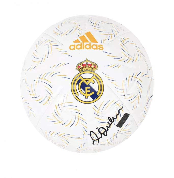 David Beckham Signed Real Madrid Branded Football In Acrylic Case