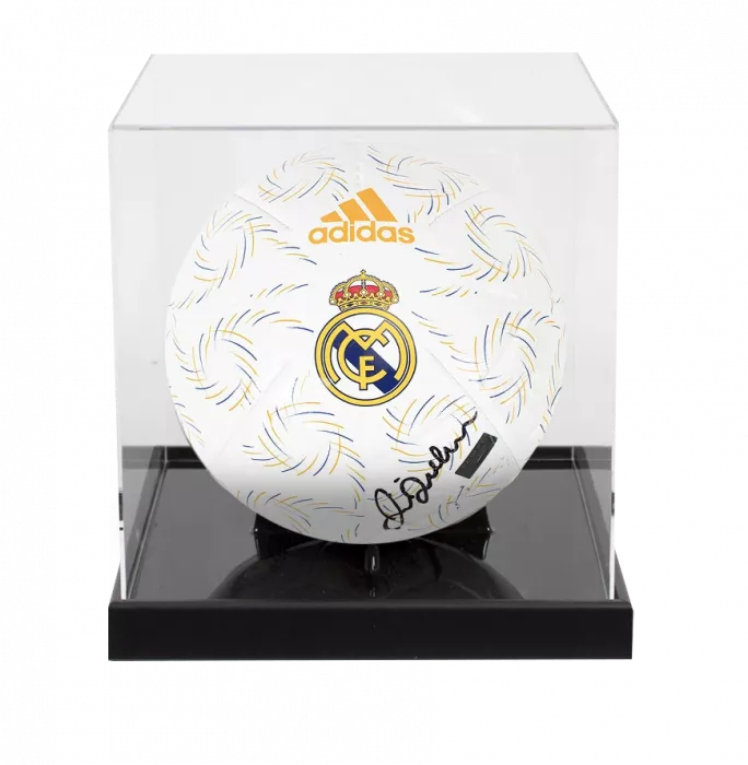 David Beckham Signed Real Madrid Branded Football In Acrylic Case