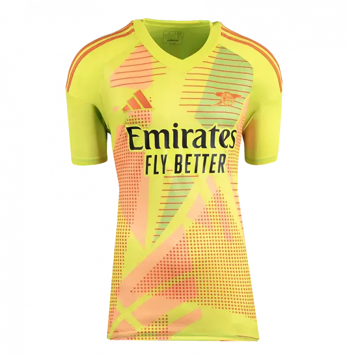 David Raya Back Signed Arsenal 2024-25 Home Goalkeeper Shirt In Deluxe Packaging