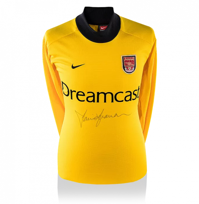 David Seaman Front Signed Arsenal 2001-02 Goalkeeper Shirt