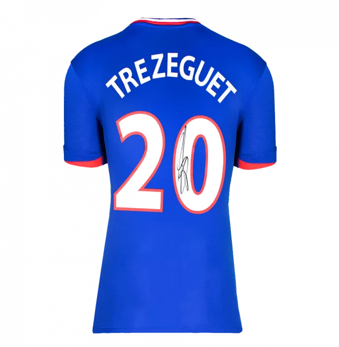 David Trezeguet Back Signed France 2024 Home Shirt In Hero Frame: Option 1