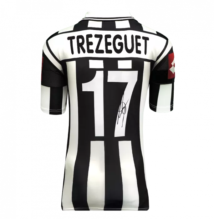 David Trezeguet Back Signed Juventus 2001-02 Home Shirt In Classic Frame