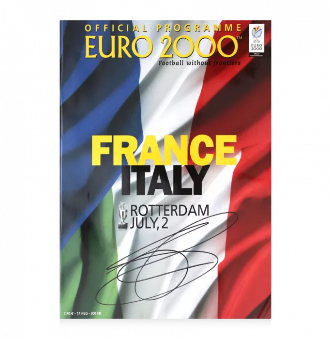 David Trezeguet Signed And Framed Programme: UEFA Euro 2000 Final