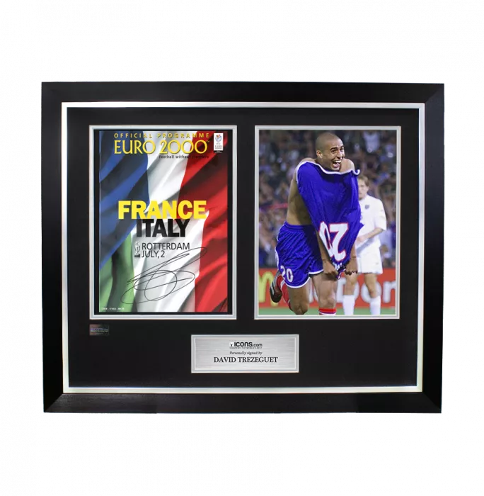 David Trezeguet Signed and Framed Programme: UEFA Euro 2000 Final