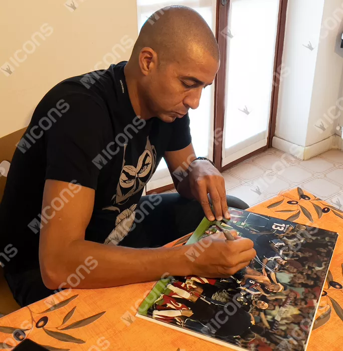 David Trezeguet Signed France Photo In Black Wooden Frame: UEFA EURO 2000 Winner