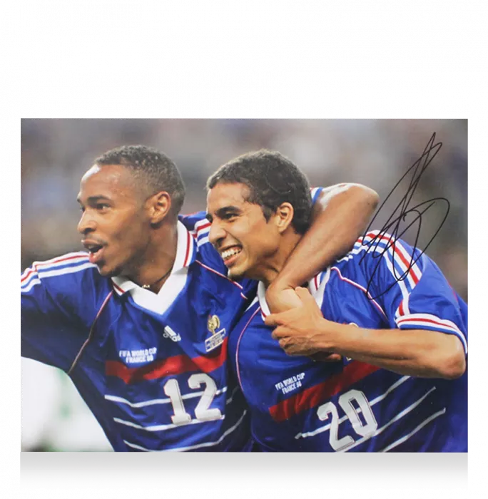David Trezeguet Signed France Photo In Premium Photo Frame