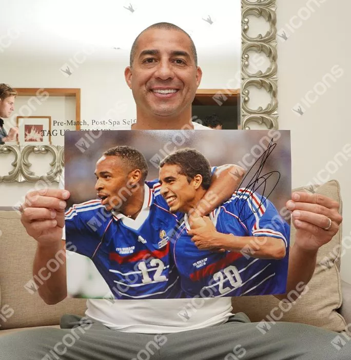 David Trezeguet Signed France Photo In Premium Photo Frame