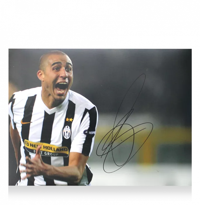 David Trezeguet Signed Juventus Photo In Premium Photo Frame