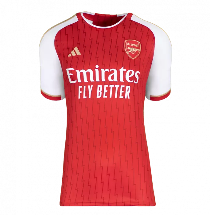 Declan Rice Back Signed Arsenal 2023-24 Home Shirt With Fan Style Numbers In Classic Frame