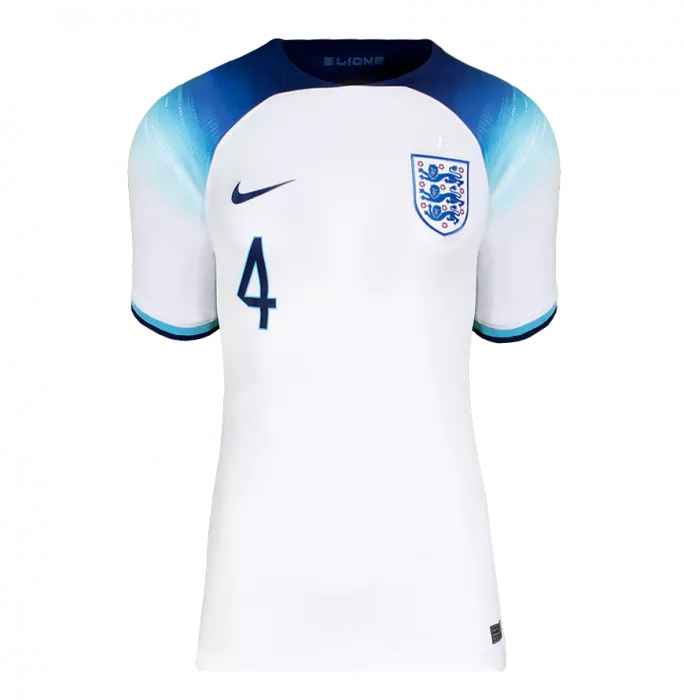 Declan Rice Back Signed England 2022 Home Shirt In Classic Frame