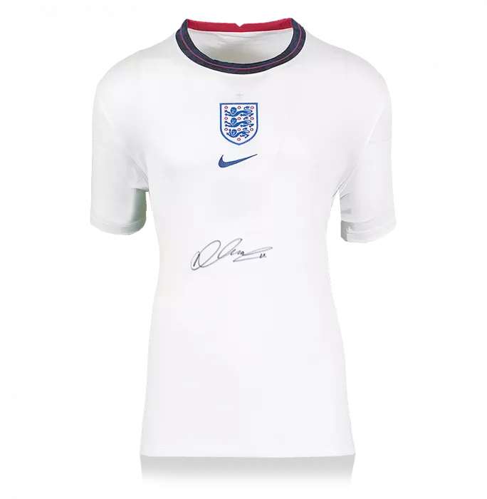 Declan Rice Front Signed England 2020-21 Home Shirt
