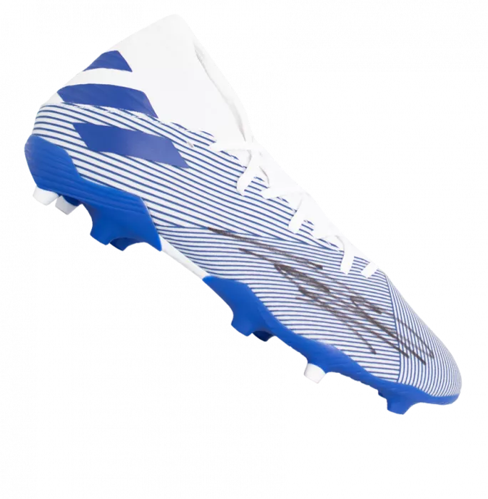 Declan Rice Signed Adidas Nemesis Football Boot In Acrylic Case