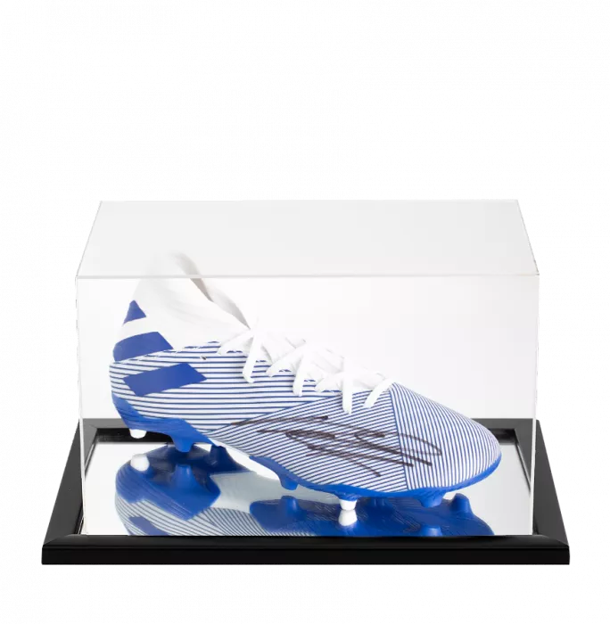 Declan Rice Signed Adidas Nemesis Football Boot In Acrylic Case