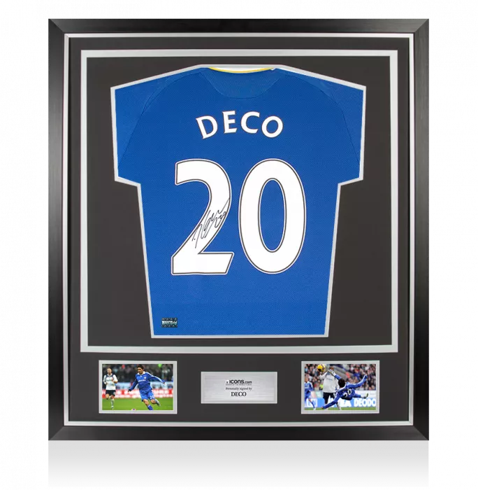 Deco Back Signed Chelsea FC 2004-05 Home Shirt In Classic Frame
