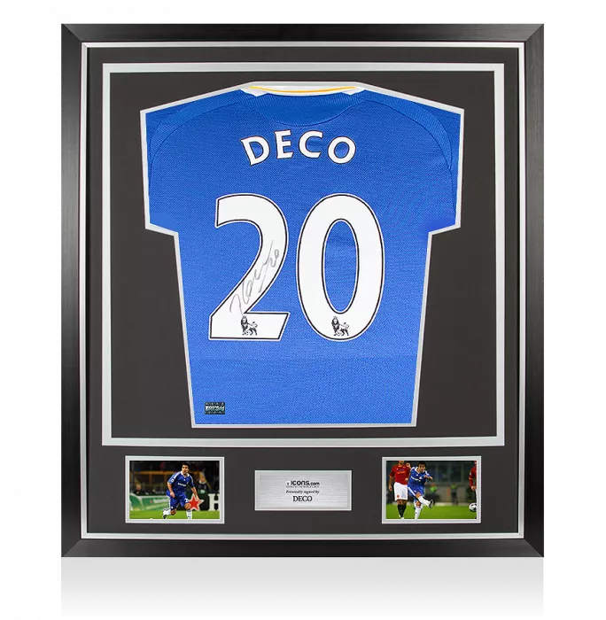 Deco Back Signed Chelsea FC 2008-09 Home Shirt In Classic Frame