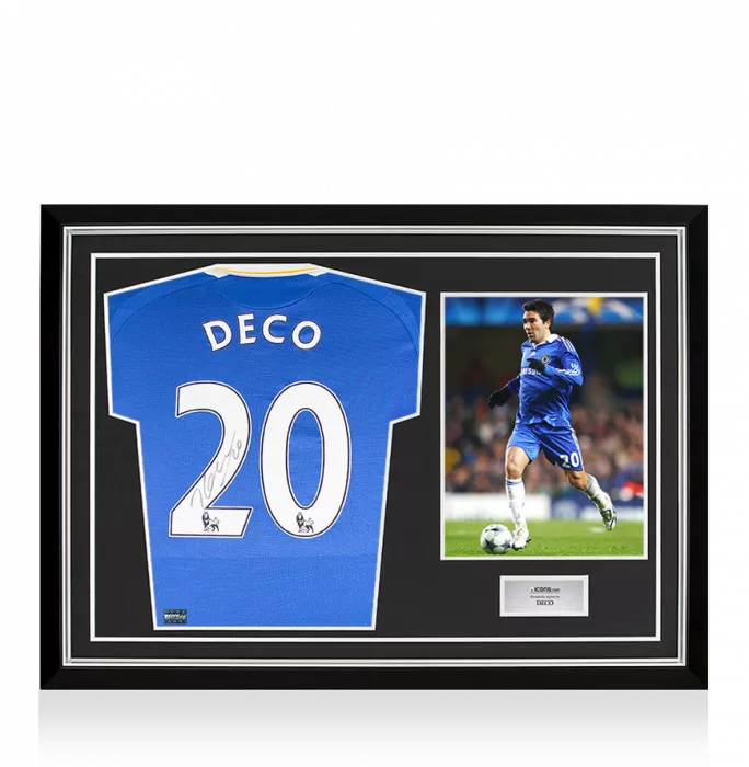 Deco Back Signed Chelsea FC 2008-09 Home Shirt In Hero Frame: Option 1