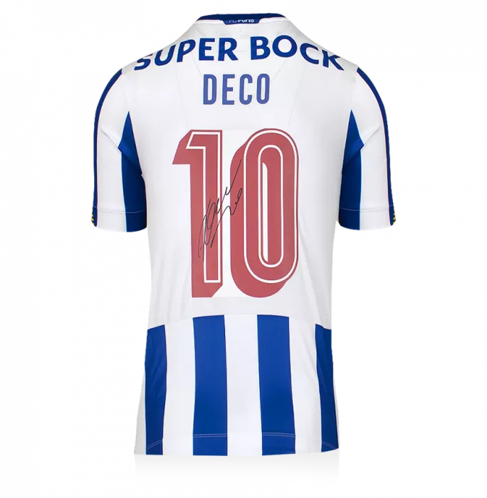 Deco Back Signed Modern FC Porto Home Shirt In Classic Frame