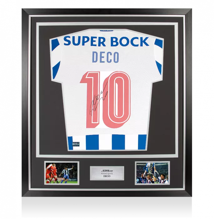 Deco Back Signed Modern FC Porto Home Shirt In Classic Frame