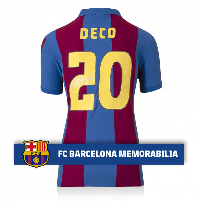 Deco Official FC Barcelona Back Signed Retro Home Shirt