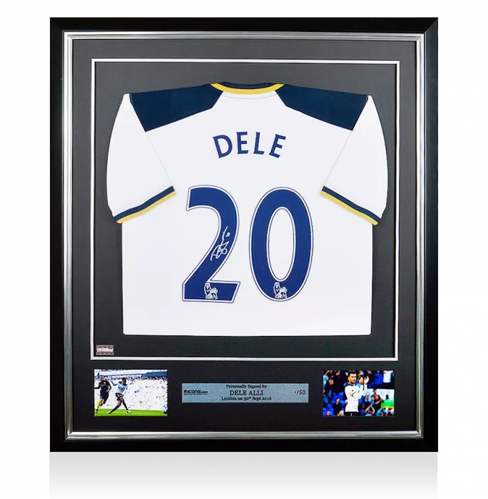 Dele Alli Back Signed and Framed Tottenham Hotspur 2016-17 Home Shirt