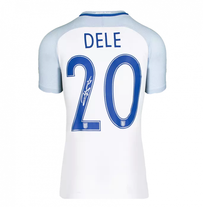 Dele Alli Back Signed England 2016-17 Home Shirt