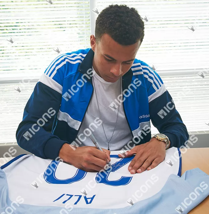 Dele Alli Back Signed England 2016 Home Shirt In Classic Frame