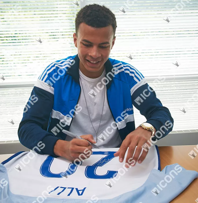 Dele Alli Back Signed England 2016 Home Shirt In Classic Frame