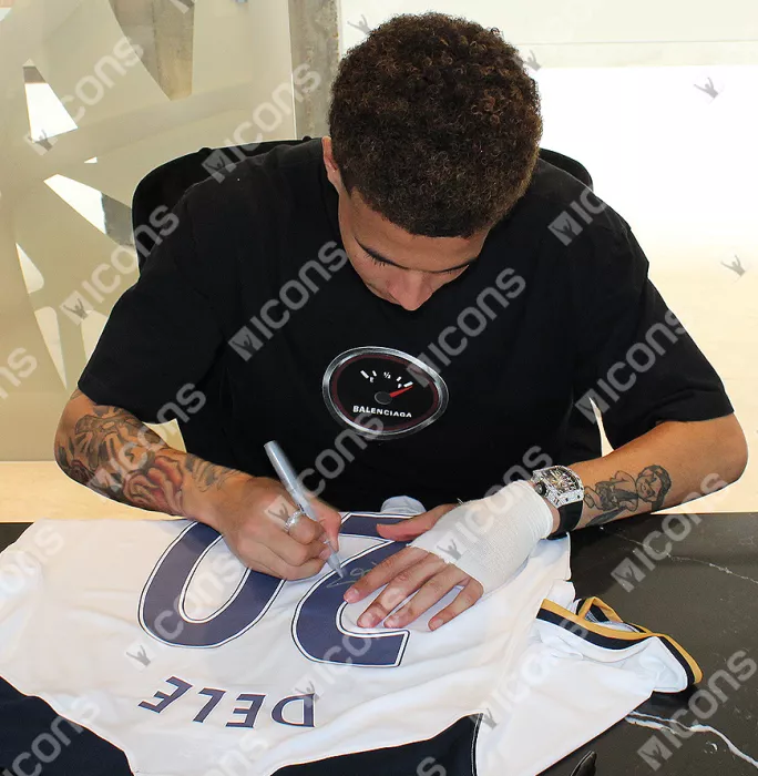Dele Alli Back Signed Tottenham Hotspur 2016-17 Home Shirt In Classic Frame