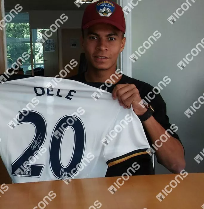 Dele Alli Back Signed Tottenham Hotspur 2016-17 Home Shirt In Classic Frame