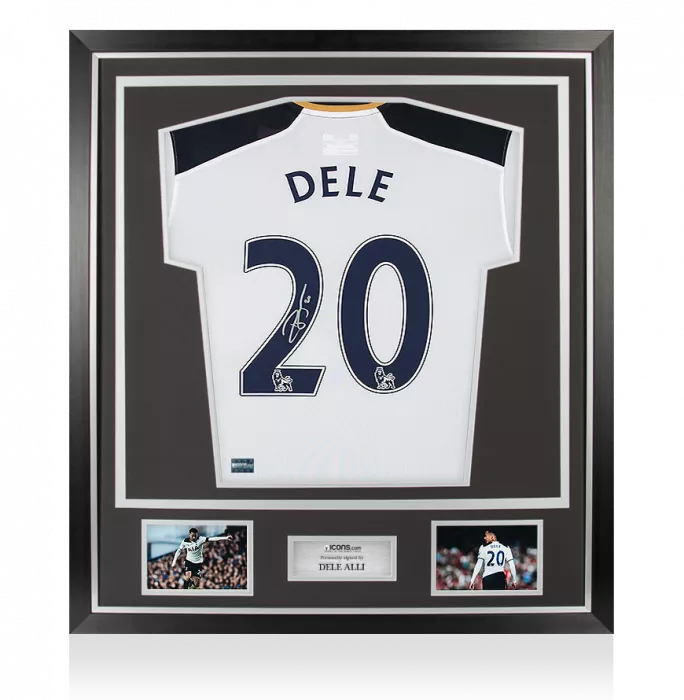 Dele Alli Back Signed Tottenham Hotspur 2016-17 Home Shirt In Classic Frame