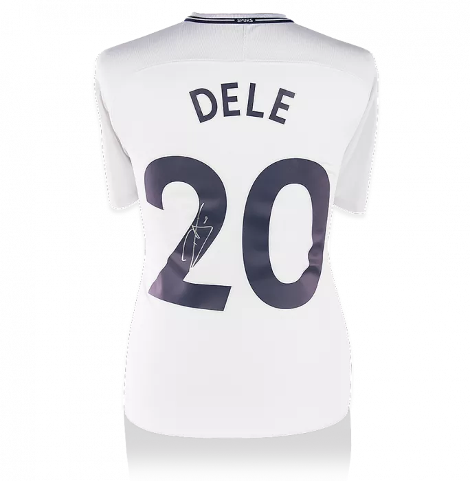 Dele Alli Back Signed Tottenham Hotspur 2017-18 Home Shirt With Fan Style Numbers