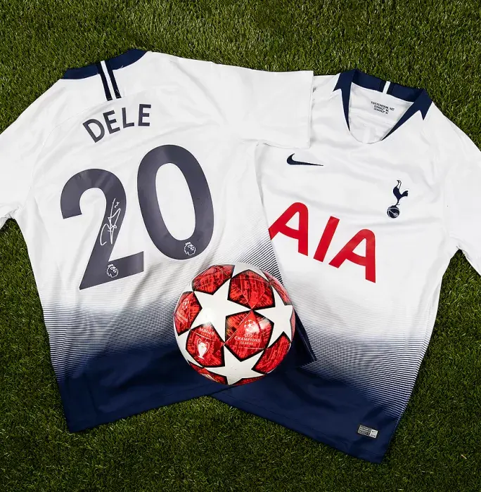 Dele Alli Back Signed Tottenham Hotspur 2018-19 Home Shirt: Premier League Edition