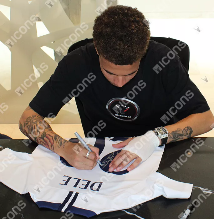 Dele Alli Back Signed Tottenham Hotspur 2018-19 Home Shirt: UEFA Champions League Edition