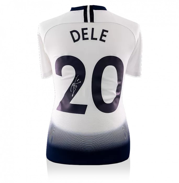 Dele Alli Back Signed Tottenham Hotspur 2018-19 Home Shirt With Fan Style Numbers