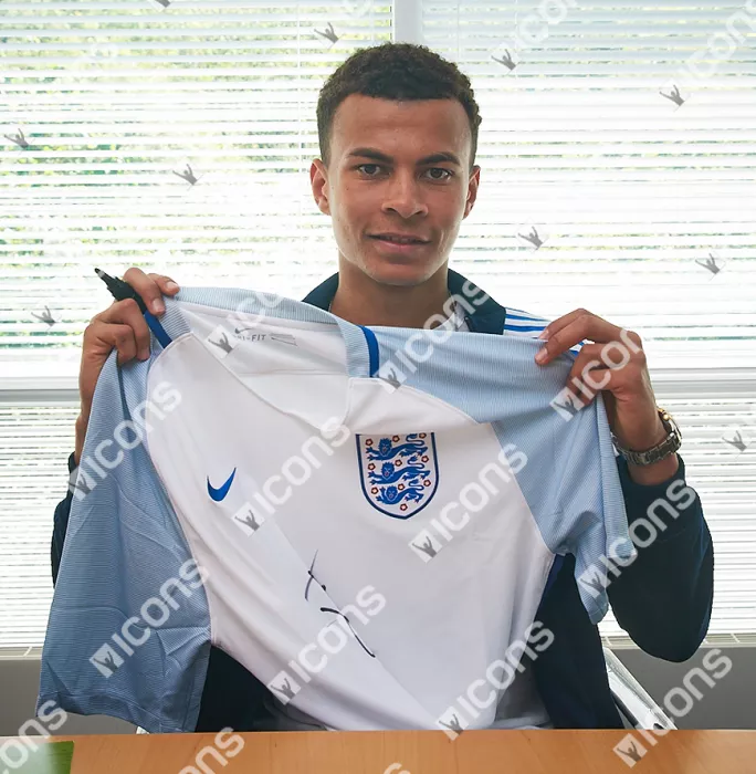 Dele Alli Front Signed England 2016 Home Shirt