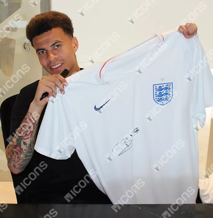 Dele Alli Front Signed England 2018-19 Home Shirt