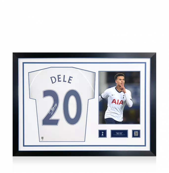 Dele Alli Official Tottenham Hotspur Back Signed and Framed Lab T-Shirt