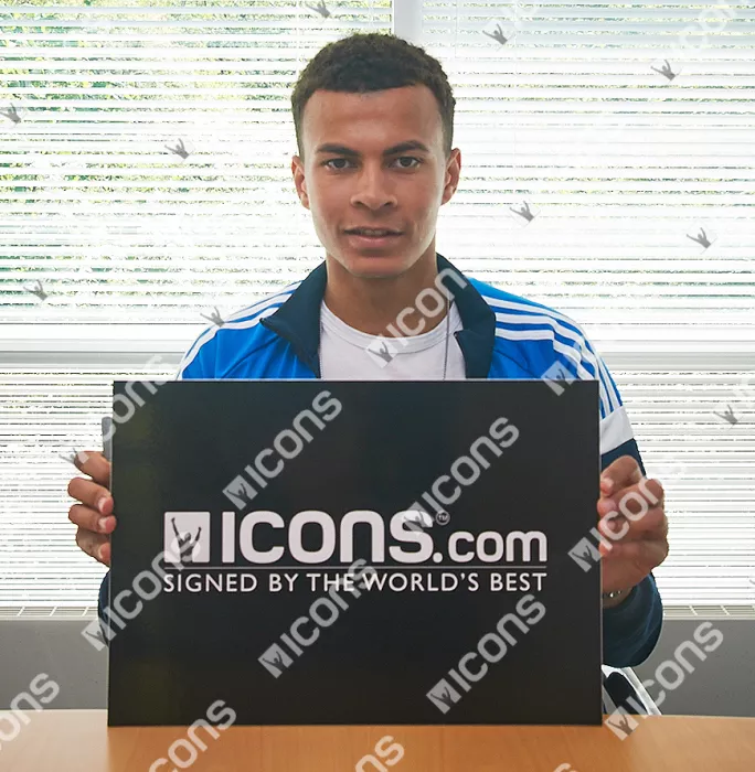 Dele Alli Signed 2015-16 UEFA Champions League Football In Acrylic Case