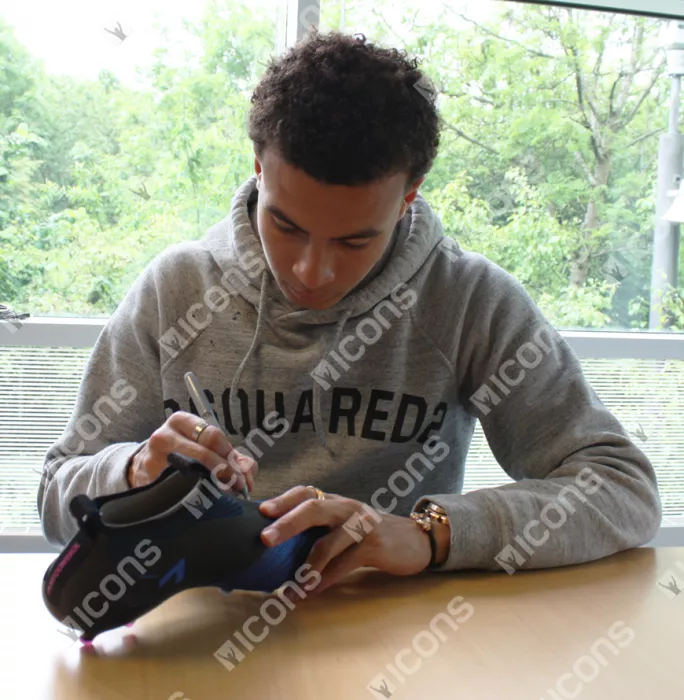 Dele Alli Signed Black And Blue Adidas ACE Purecontrol Boot