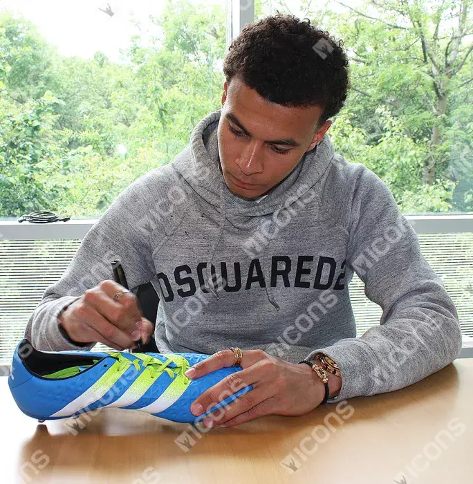 Dele Alli Signed Blue And Green Adidas X 16.3 Boot
