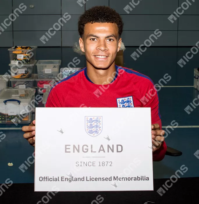 Dele Alli Signed Landscape England Photo In Premium Photo Frame: Goal Vs Malta
