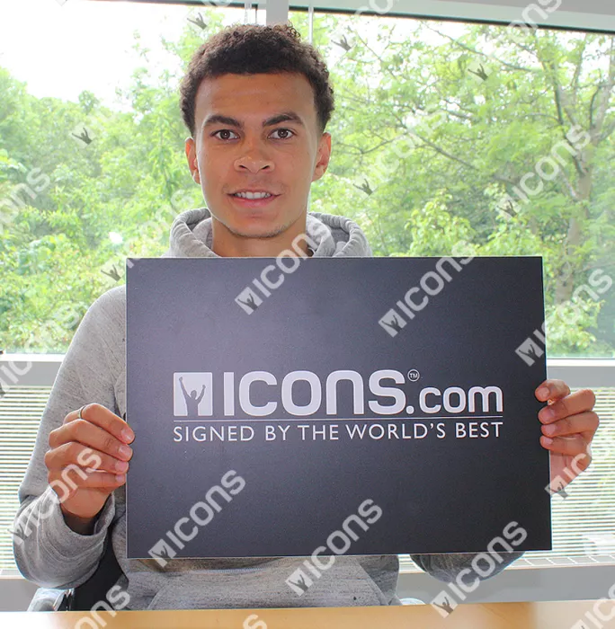 Dele Alli Signed Portrait England Photo: Goal Vs Malta