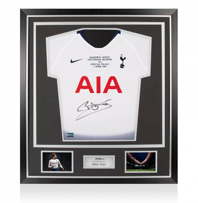 Dele Alli Signed Tottenham Hotspur 2018-19 Home Shirt In Classic Frame: Inaugural Match Edition