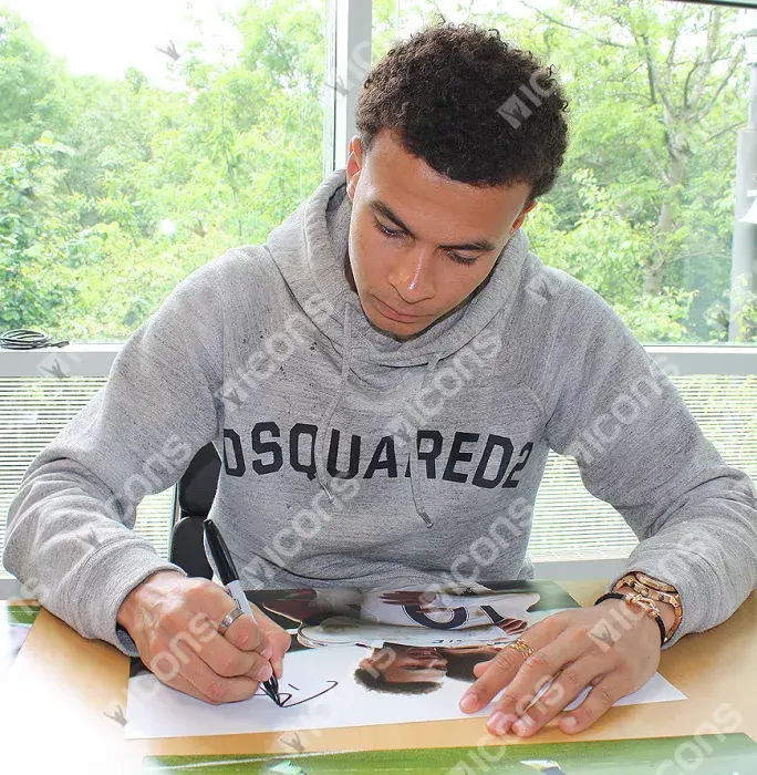 Dele Alli Signed Tottenham Hotspur Photo: Celebrating With Harry Kane